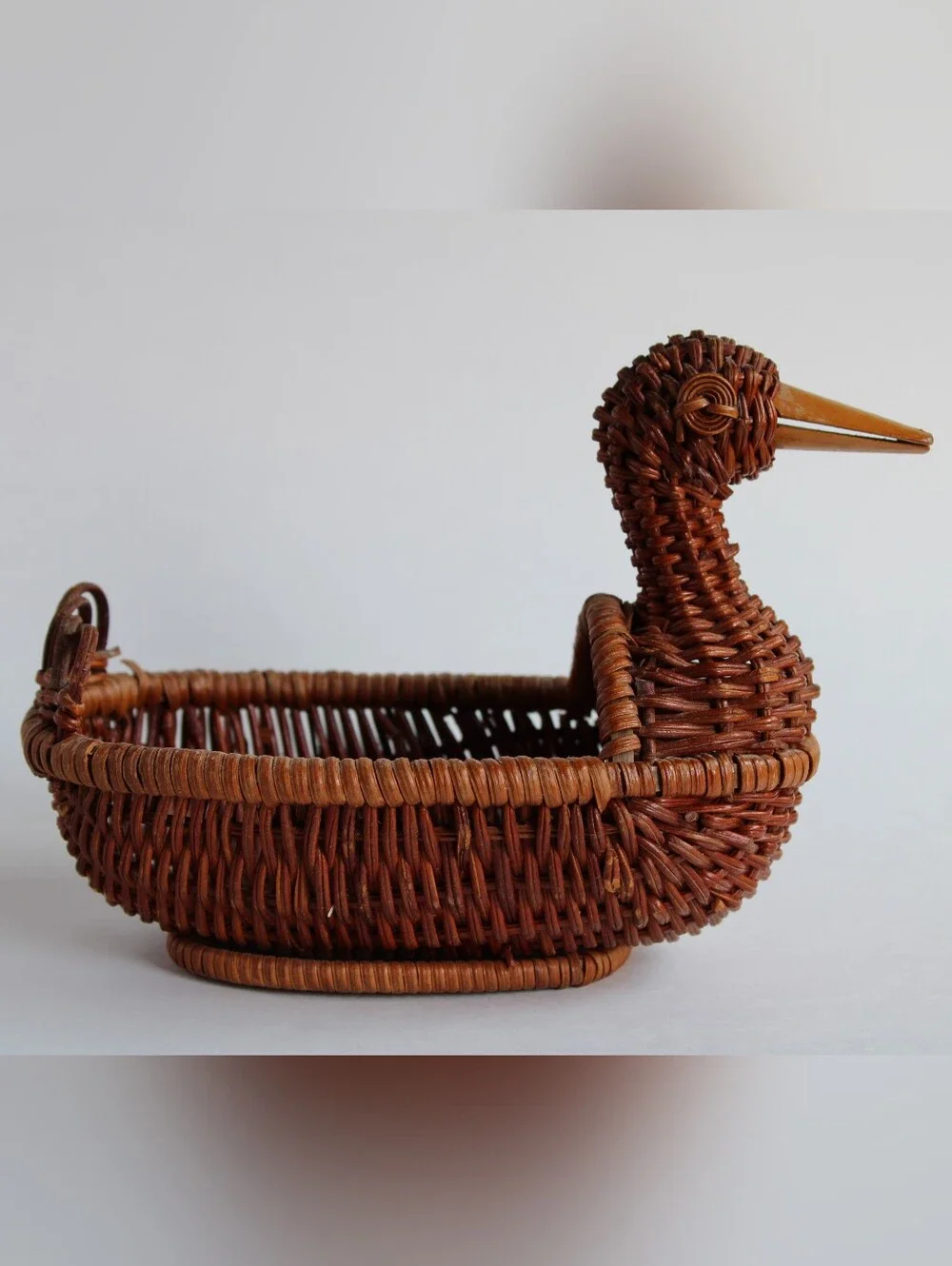 Pair Of Woven Baskets - Swan And Duck